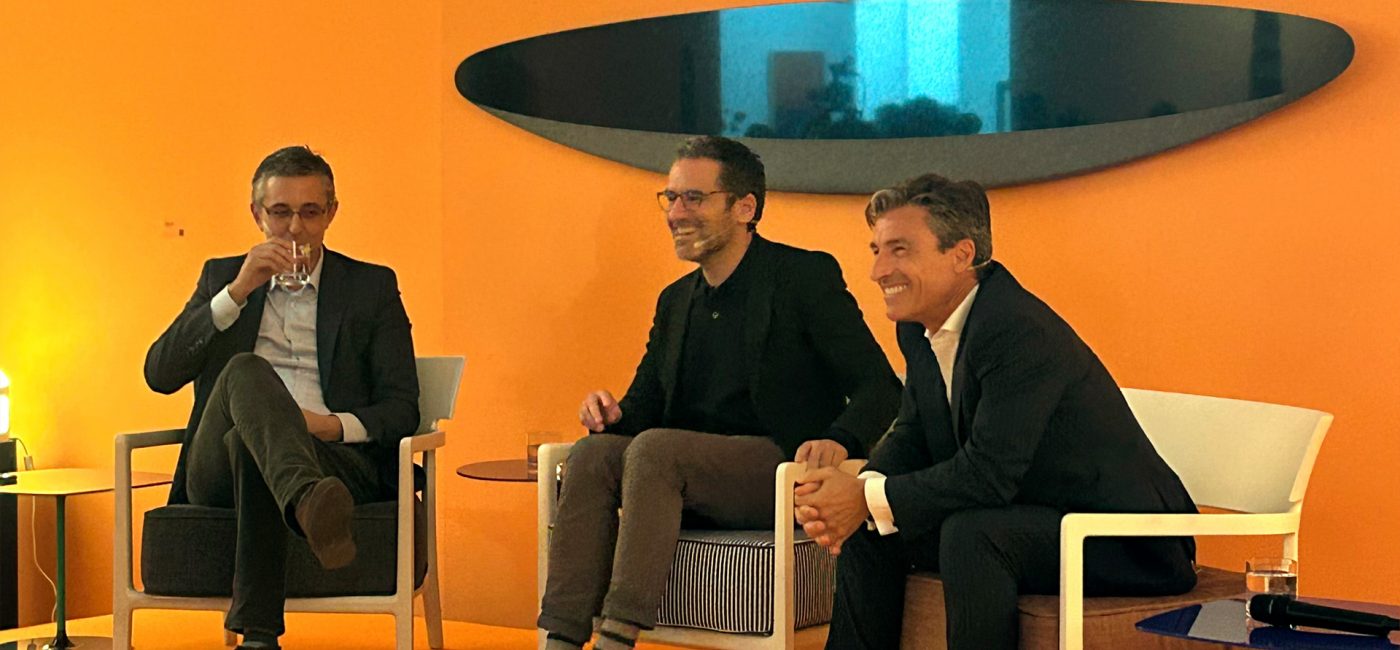 Fede Linares, Eduardo Madina y Borja Semper en ARCO